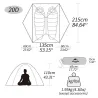 NATUREHIKE Star River 2 : Tente double couche ultralégère et imperméable